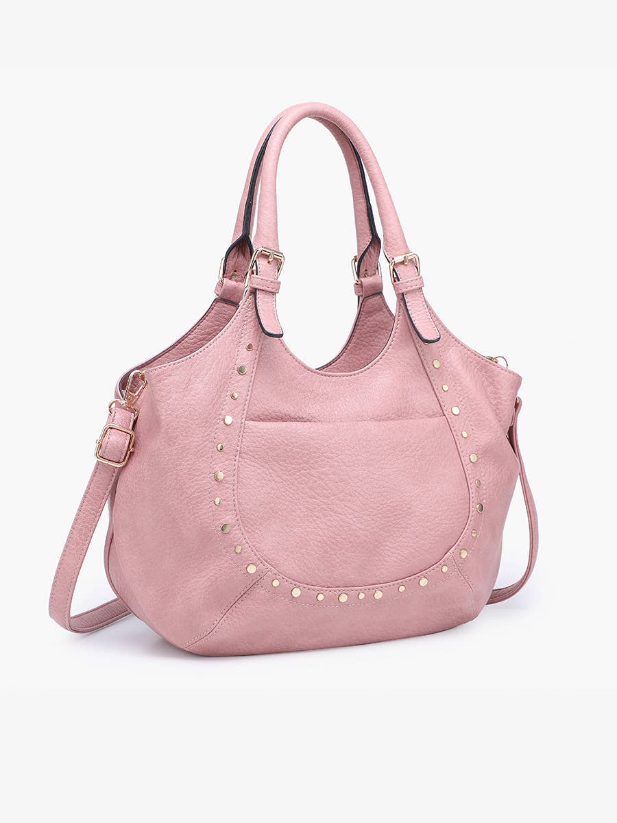 Kay Studded Hobo Bag – Crossbody Strap | M2679 : Charcoal