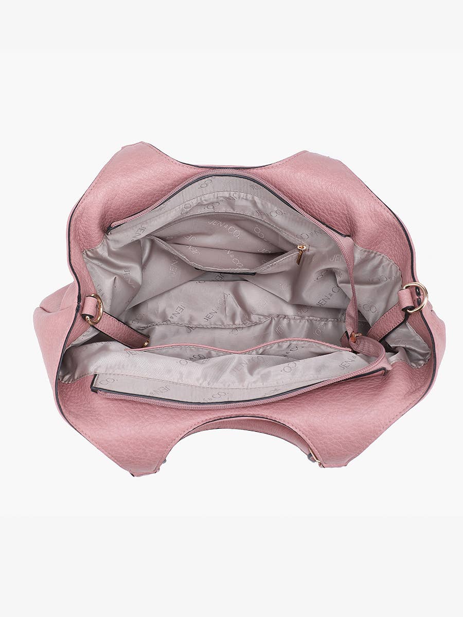 Kay Studded Hobo Bag – Crossbody Strap | M2679 : Charcoal