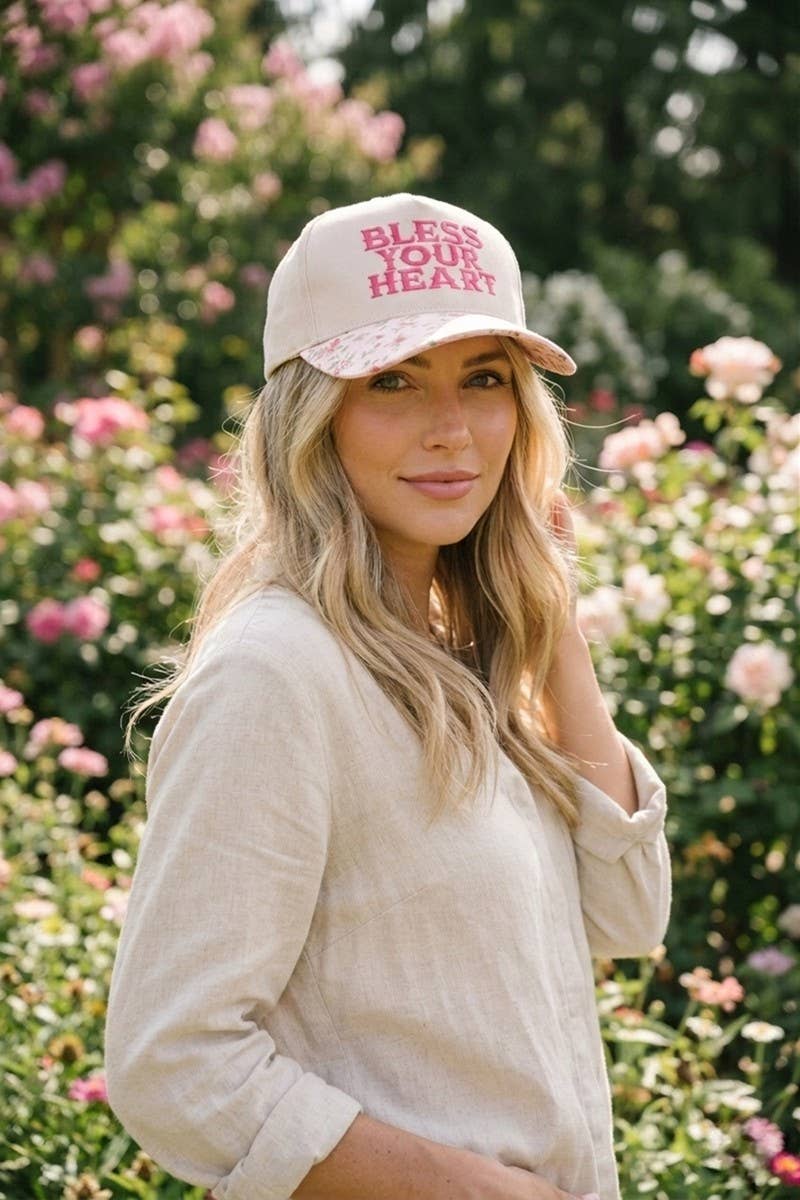 Bless Your Heart Two Tone Canvas Cotton Cap