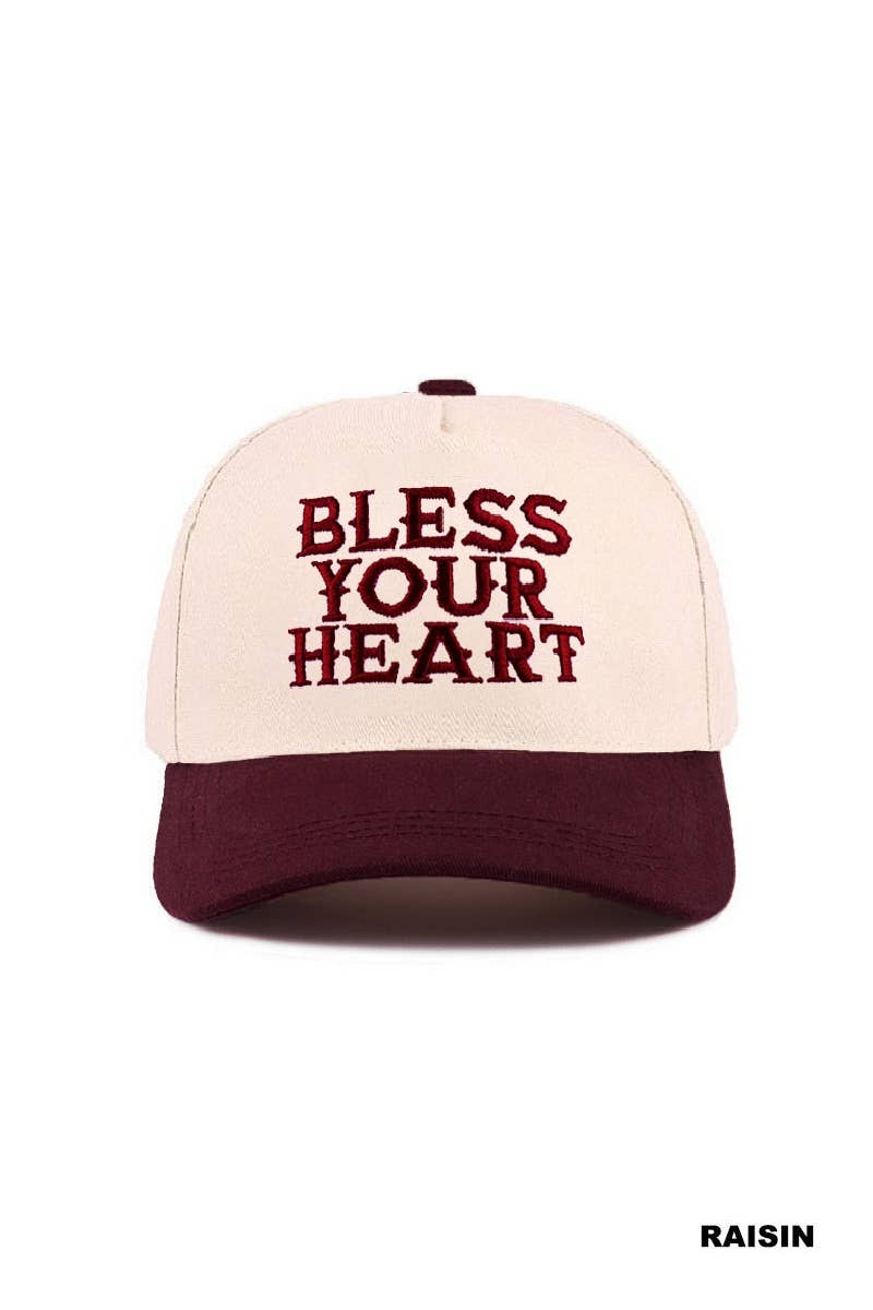 Bless Your Heart Two Tone Canvas Cotton Cap