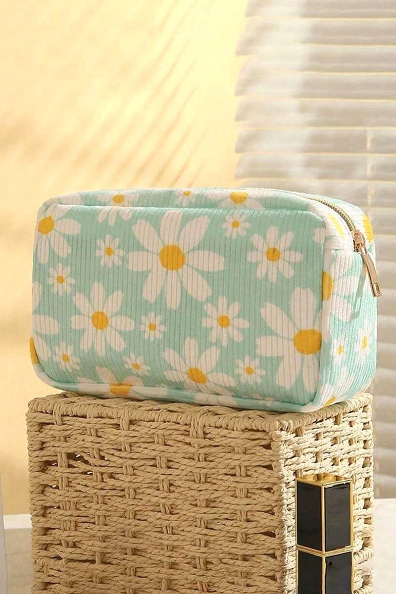 SI-26465 Pattern Design Travel Cosmetic Makeup Bag Zenana Consgt.: FLOWER-169438 / OS