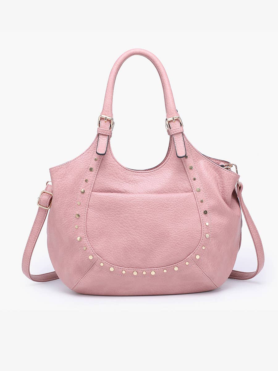 Kay Studded Hobo Bag – Crossbody Strap | M2679 : Charcoal