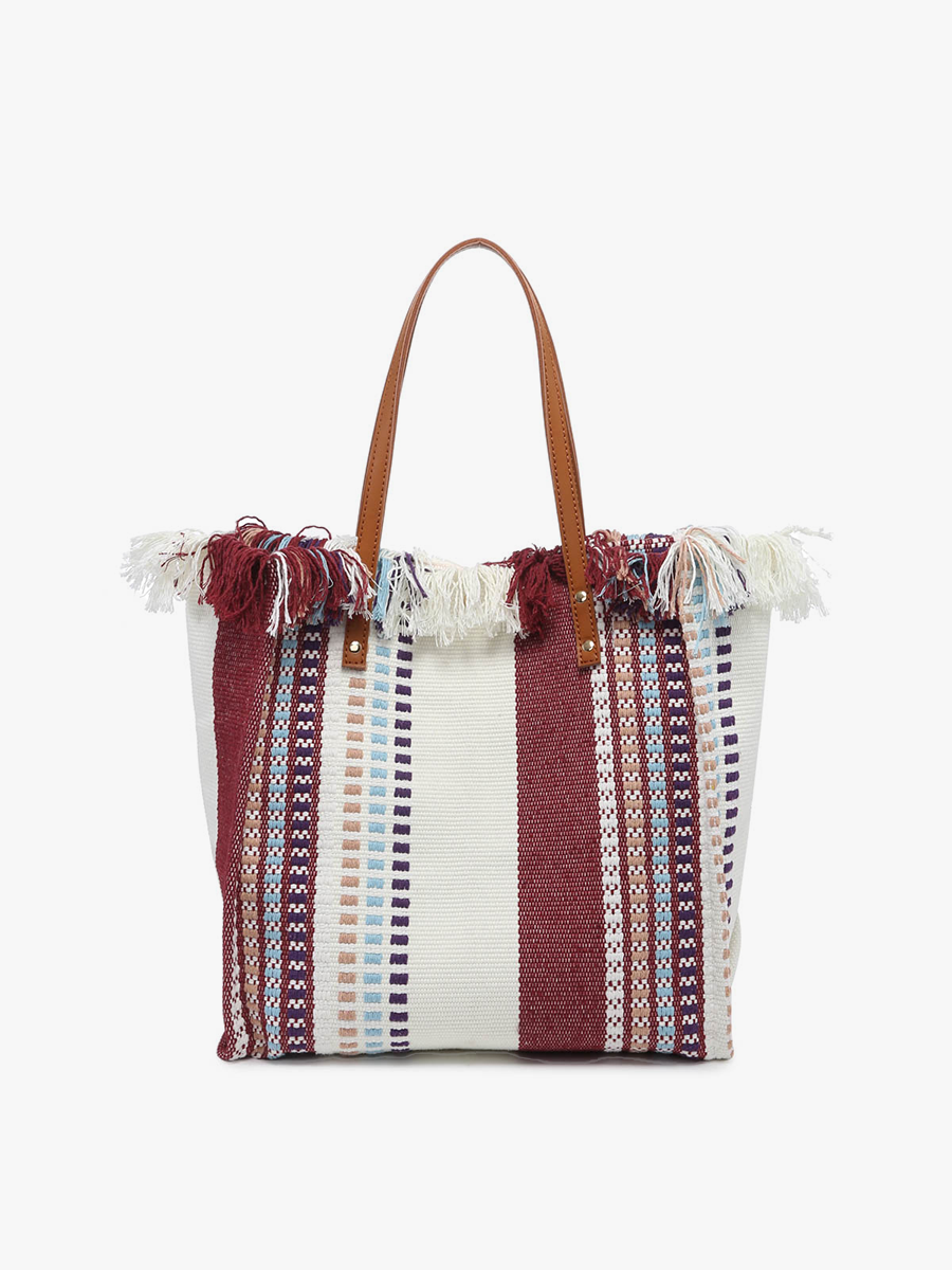 Madison Handwoven Striped Tote | M2091STRP : Multi-1
