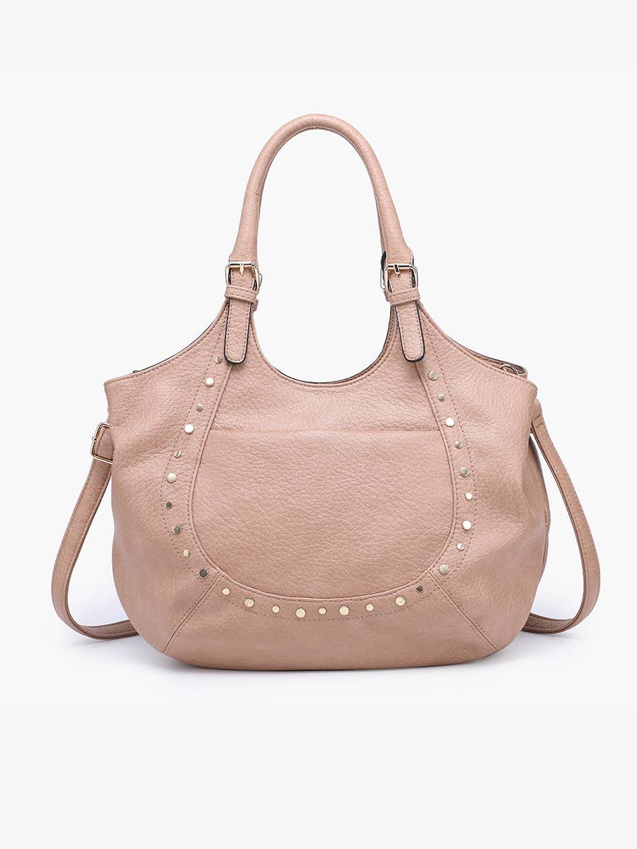 Kay Studded Hobo Bag – Crossbody Strap | M2679 : Charcoal