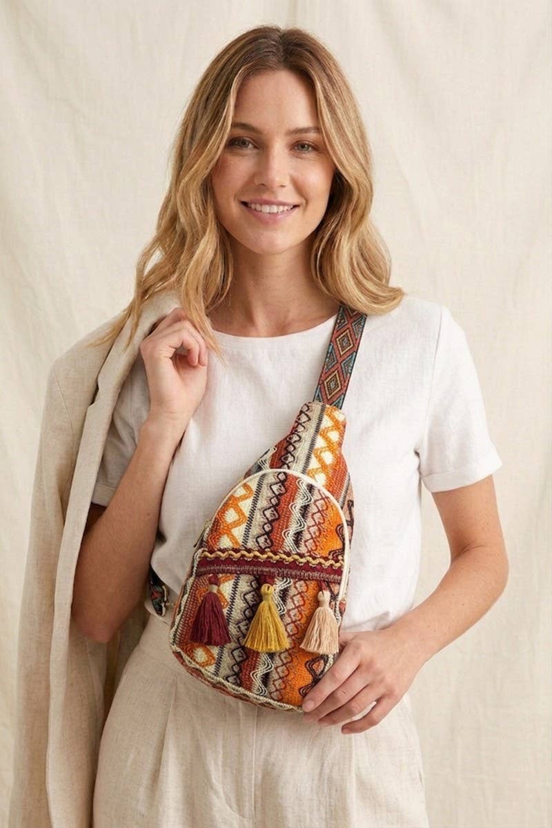 Boho Ethic Crossbody Sling Bag : C-197452 / OS