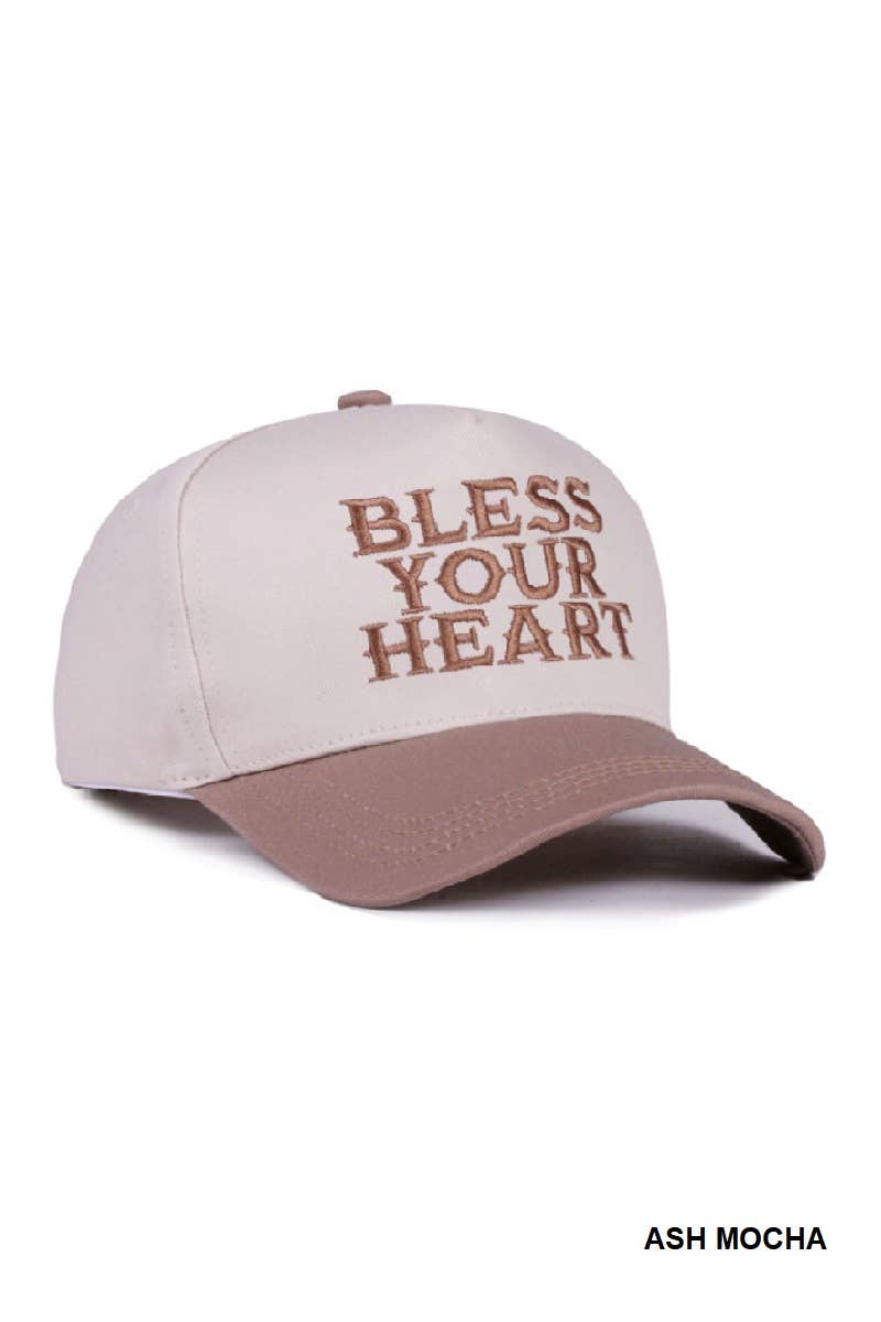 Bless Your Heart Two Tone Canvas Cotton Cap