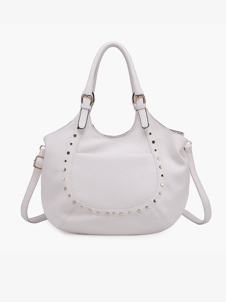 Kay Studded Hobo Bag – Crossbody Strap | M2679 : Charcoal