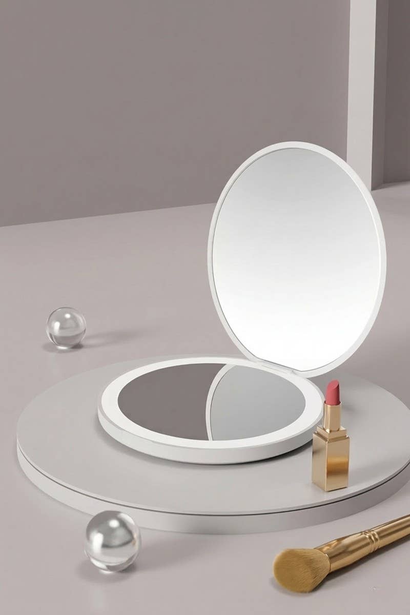 LED Double Sided Hand Mirror SI-29685 Zenana Consgt.: PINK-197057 / OS