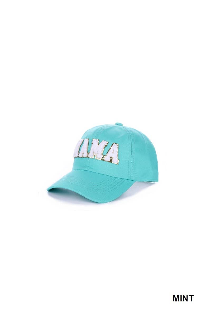 Mama Chenille Patch Cotton Baseball Cap Hat