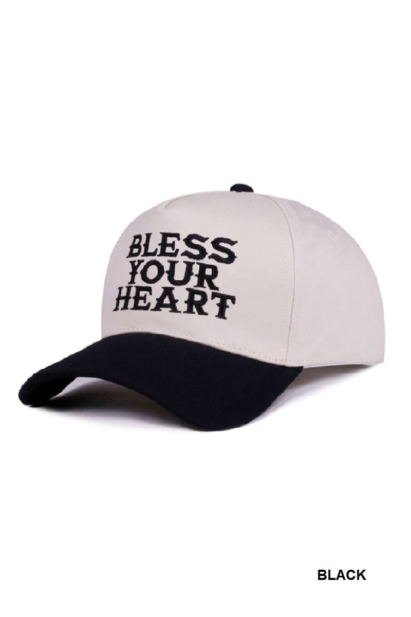 Bless Your Heart Two Tone Canvas Cotton Cap