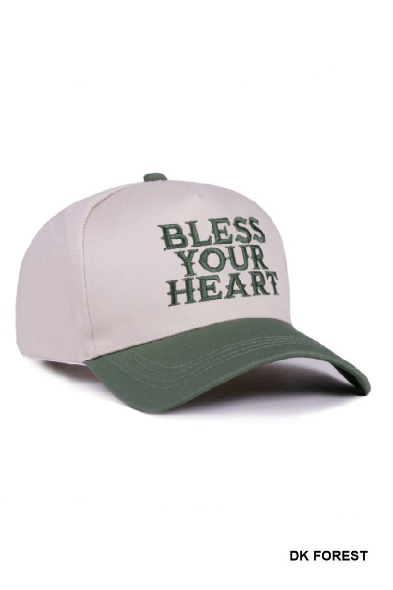 Bless Your Heart Two Tone Canvas Cotton Cap